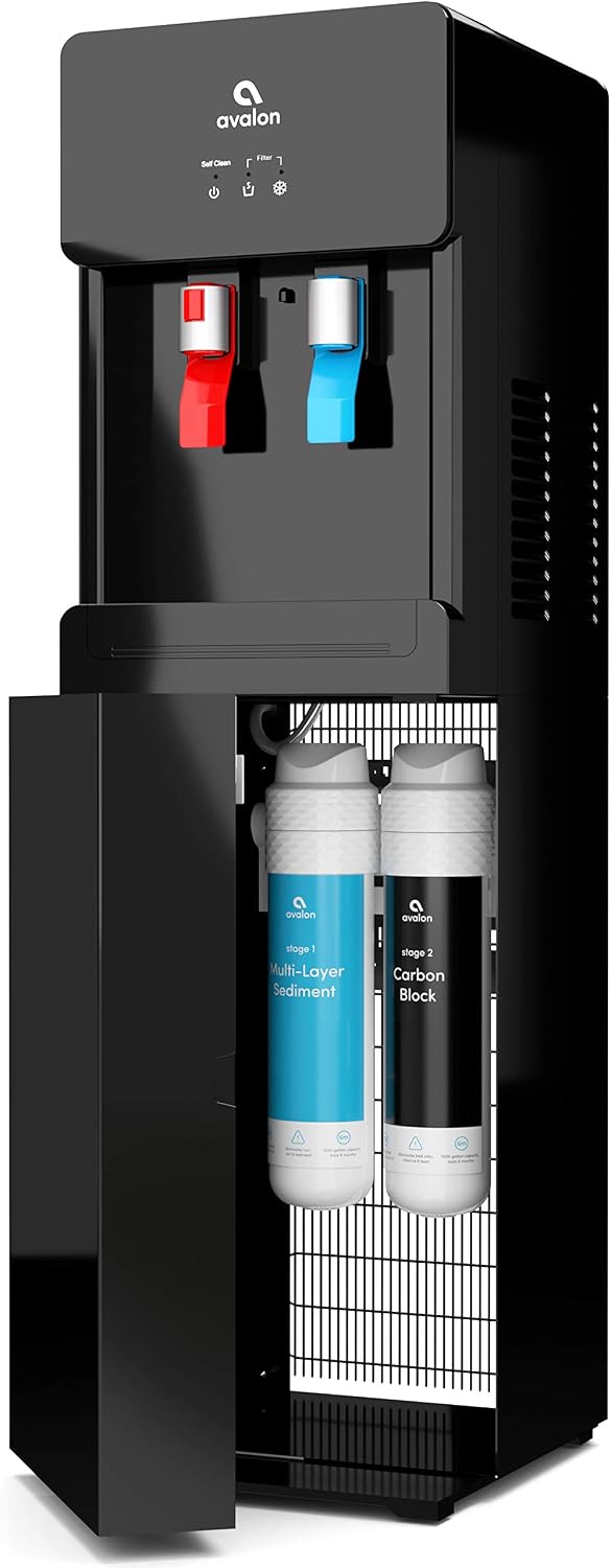 Avalon Self Cleaning Bottleless Water Cooler Dispenser Black A7BOTTLELESSBLK