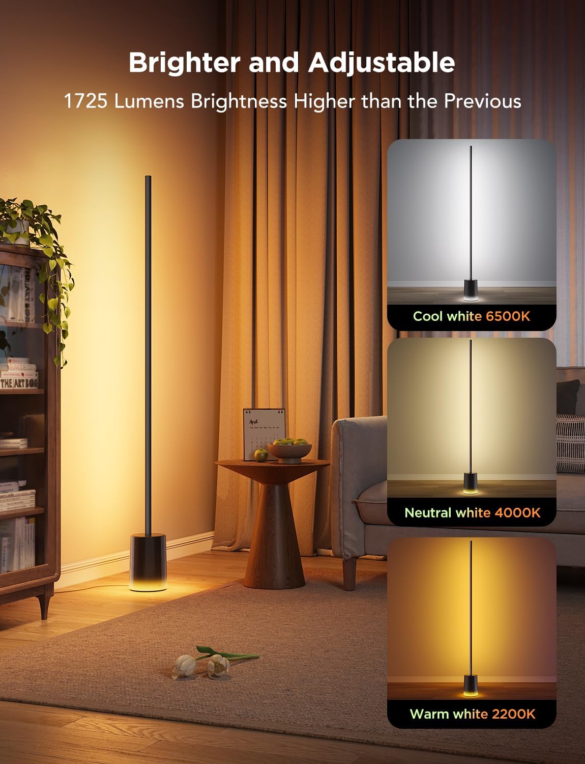 Govee Floor Lamp 2 1725LM RGBICWW Corner Lamp H607C