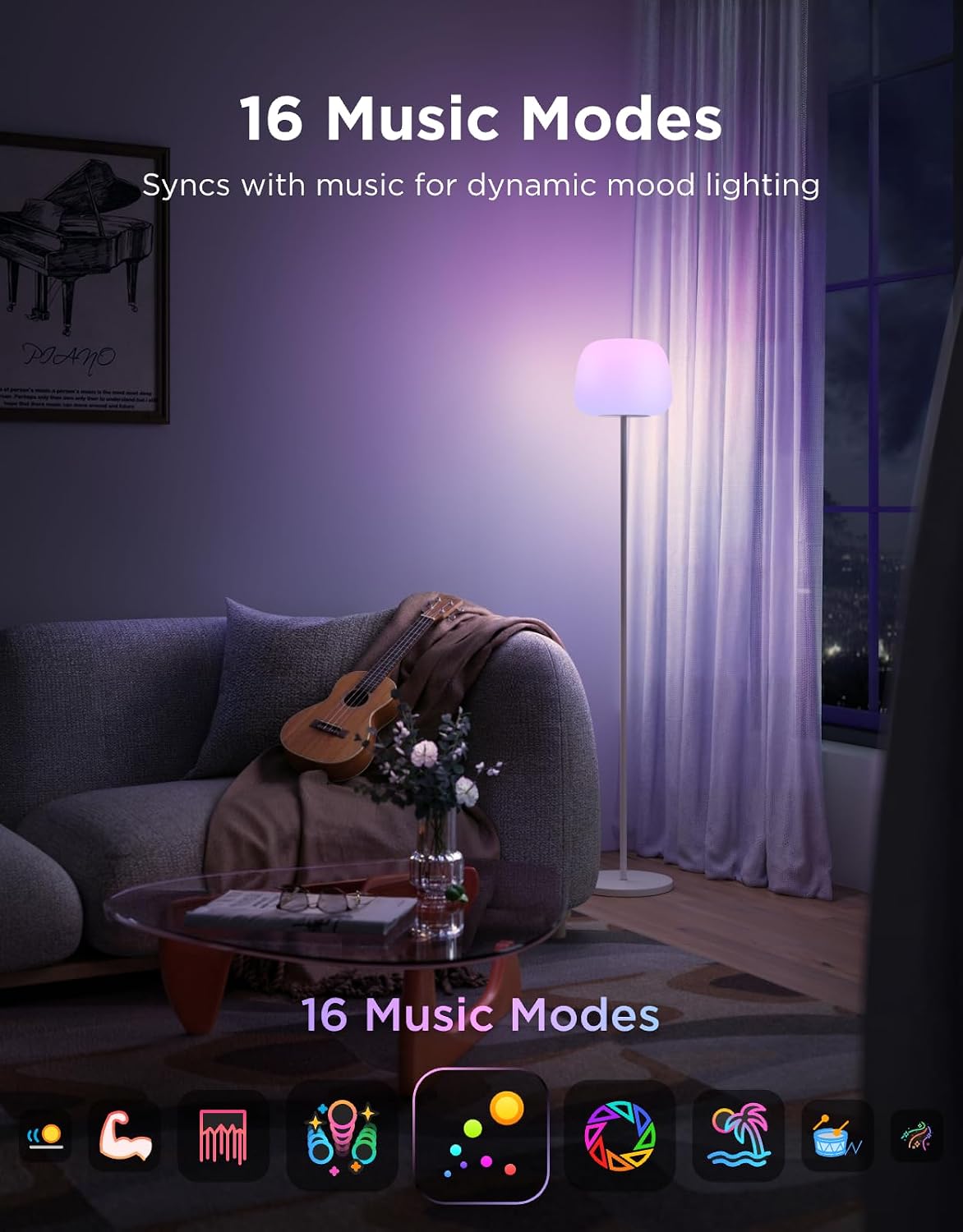 Govee Lantern Floor Lamp Halo Gradient RGBIC H1630