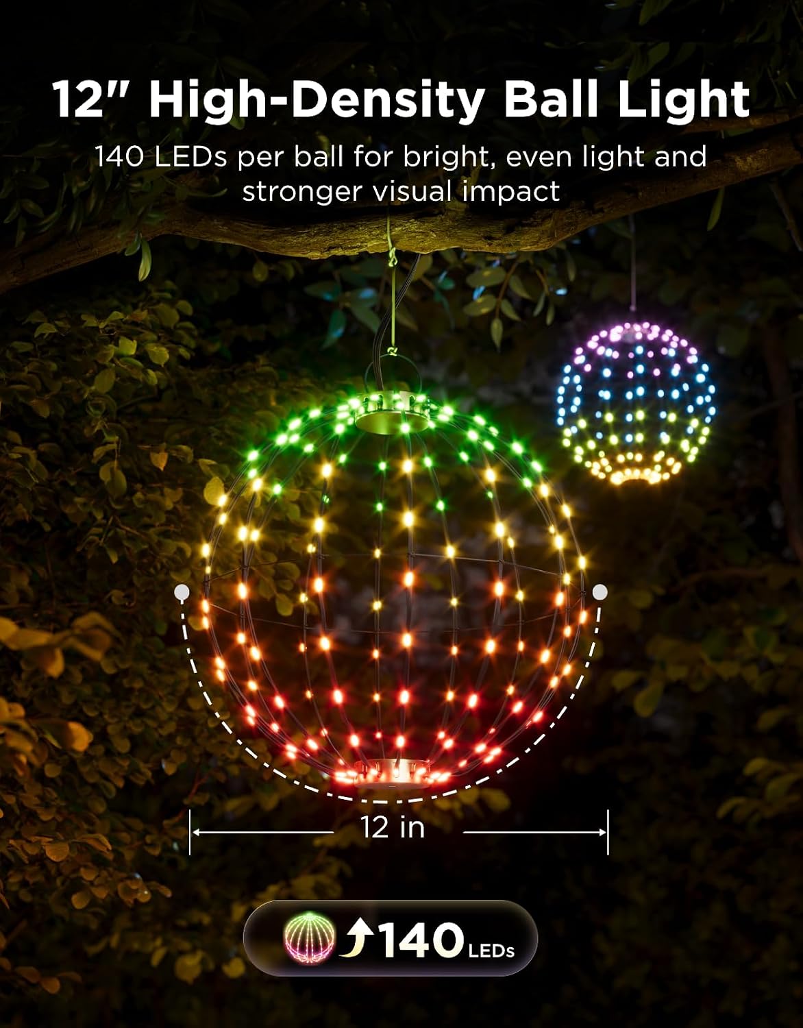 Govee 30.5cm RGBIC Ball Lights 2-Pack H6850