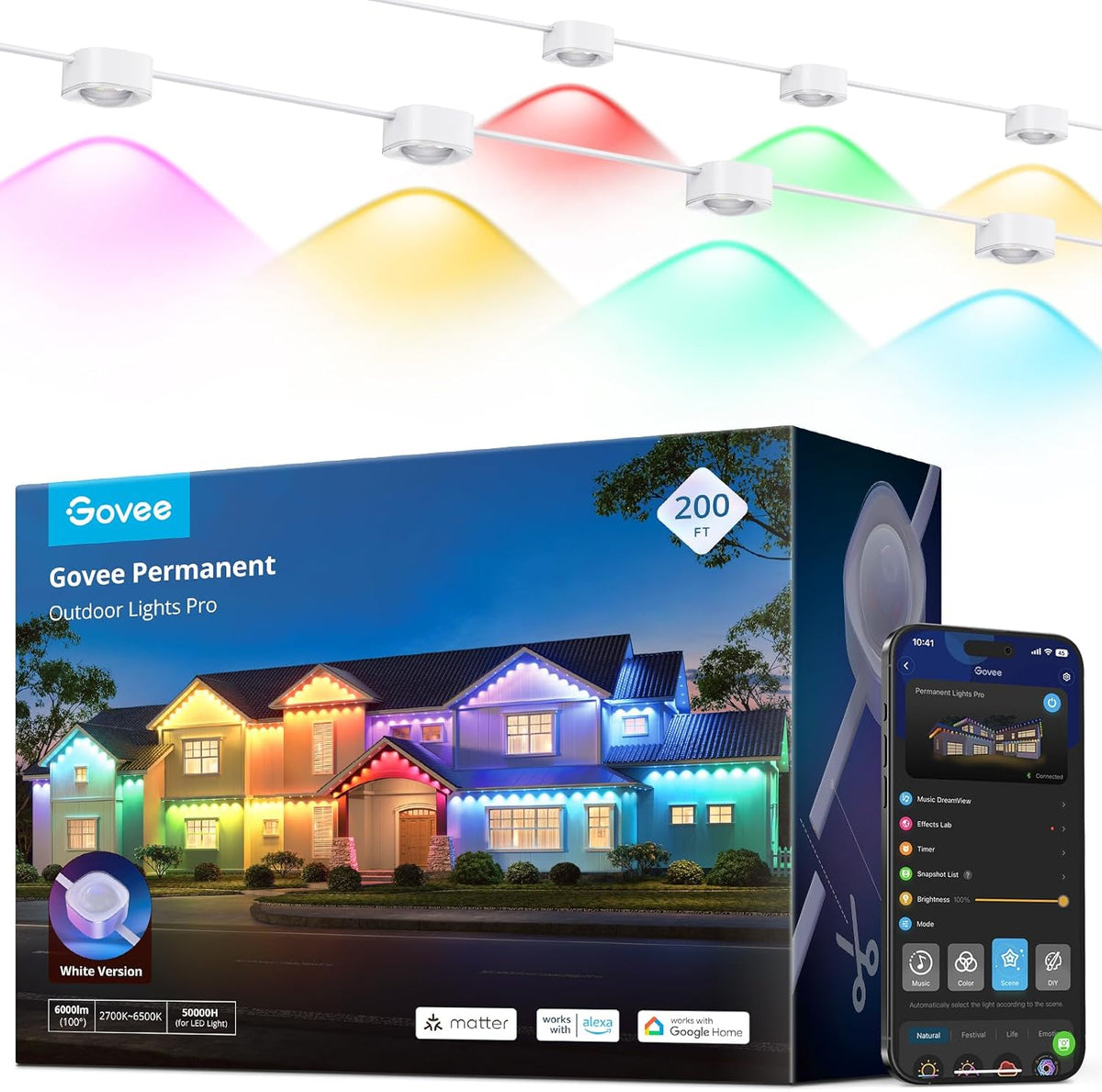 Govee Permanent Outdoor Lights Pro 60m 120-LED H706C