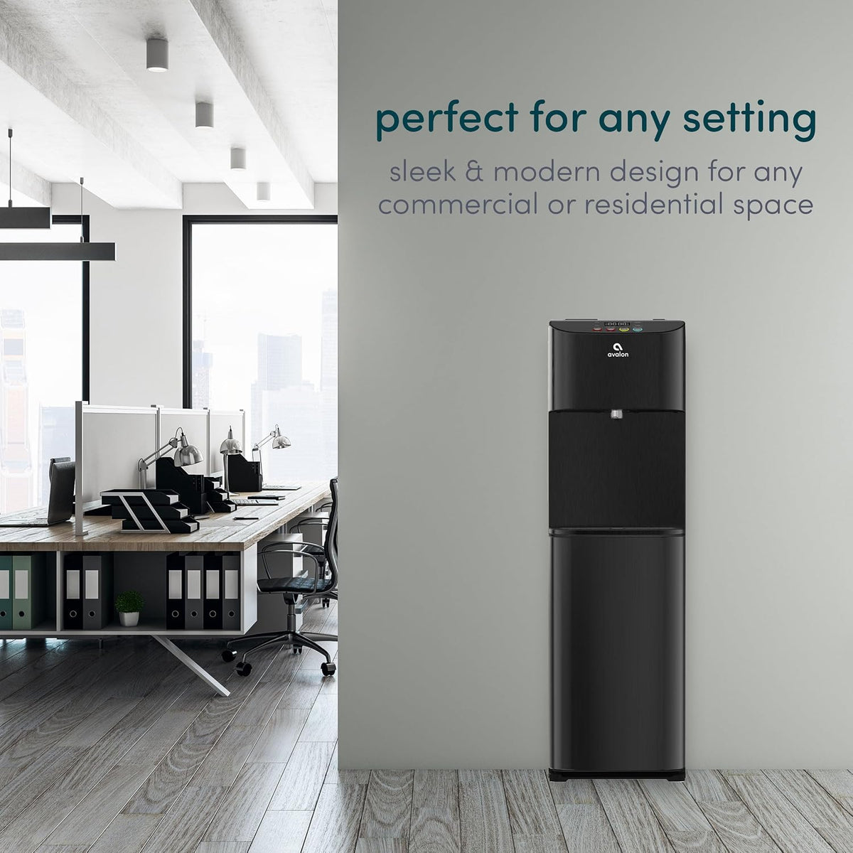 Avalon Bottom Loading Water Cooler Dispenser Hot Cold A14BLK