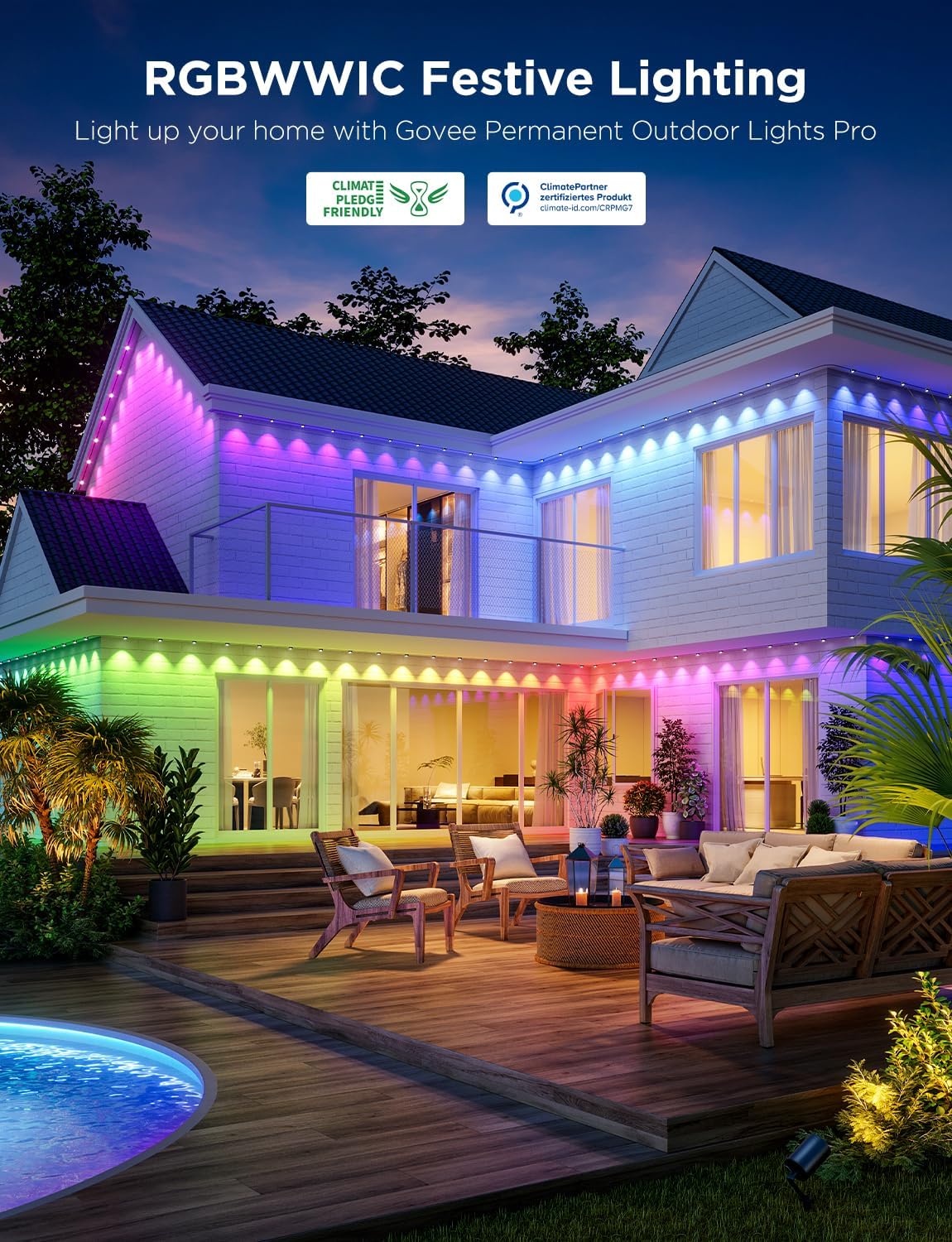 Govee Permanent Outdoor Lights Pro 60m 120-LED H706C