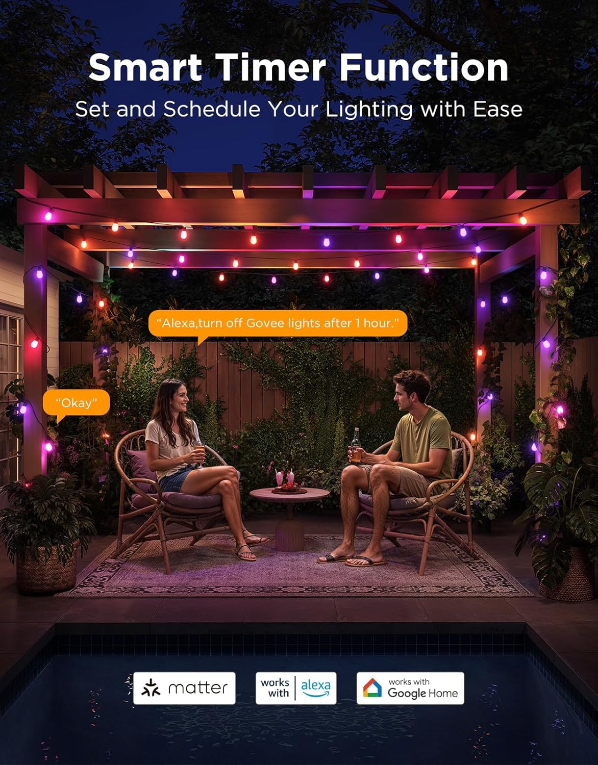 Govee S14 Outdoor String Lights 2 RGBIC LED H702A