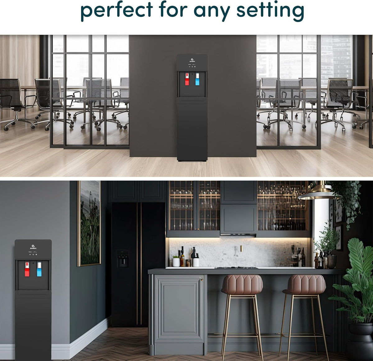 Avalon Self Cleaning Bottleless Water Cooler Dispenser Black A7BOTTLELESSBLK