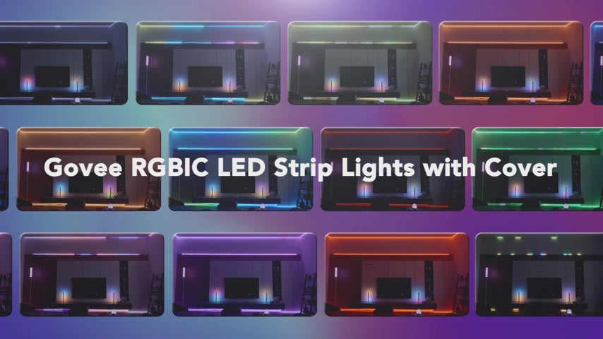 Govee RGBIC LED Strip Lights with Covers H61B5
